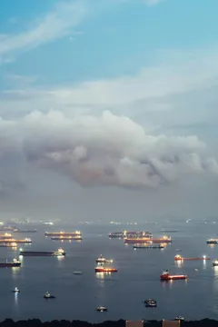 Cargo traffic illustrating the supply-chain risk around the Strait of Hormuz